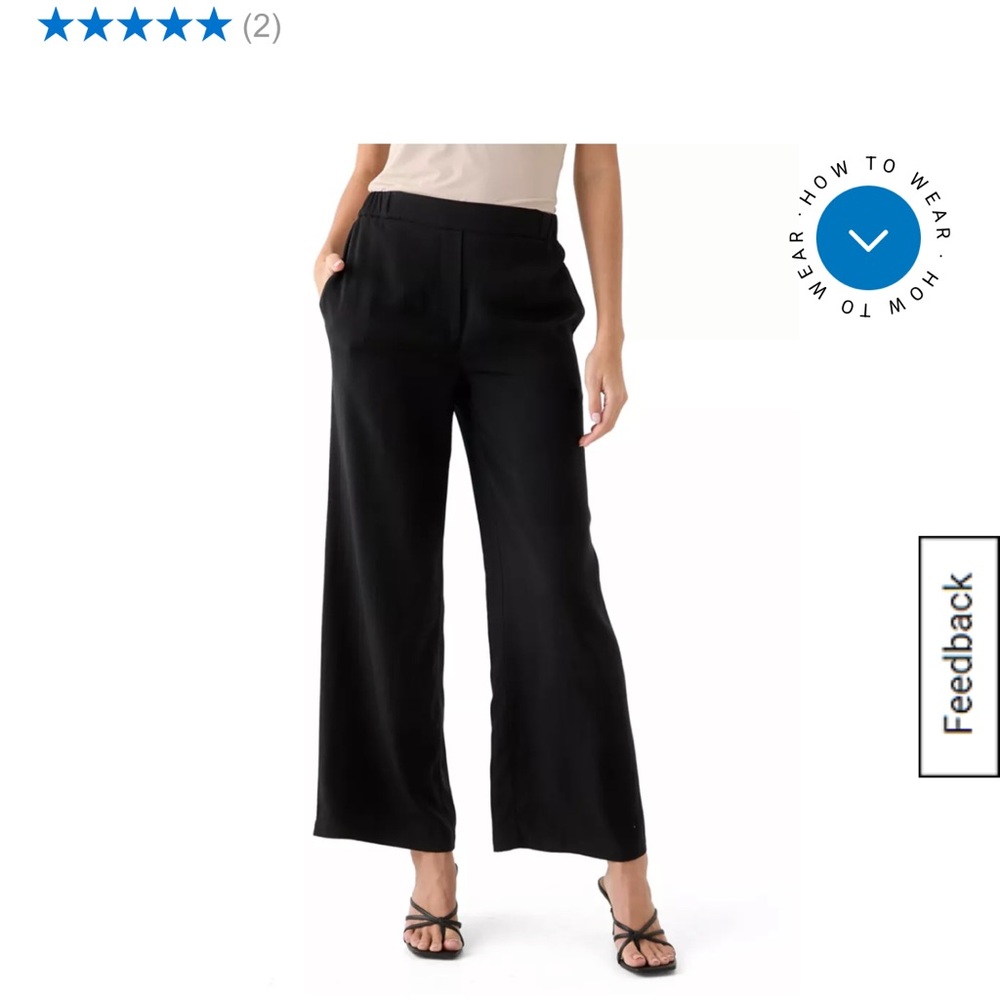 Philosophy Black Wide Leg Crop Pants 16